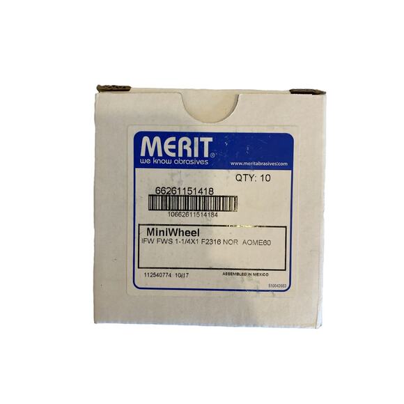 Merit Miniwheel IFW FWS 1 1/4 x 1 NOR F2316 60 Grit Small 10 Count - Picture 4 of 4